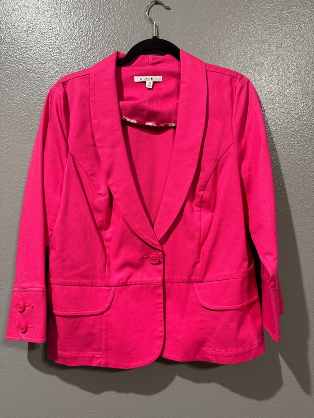 CAbi Hot Pink Collar Blazer Jacket